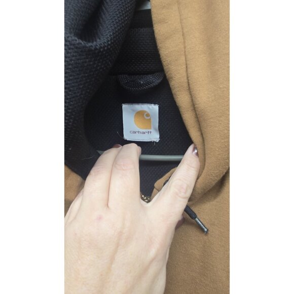 CARHARTT Men's Sweatshirt Jacket XL Distressed Thrashed Hooded Workwear WARM - Picture 8 of 13